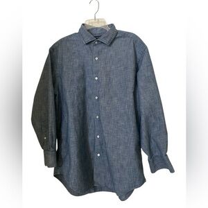 Men's Lands End denim shirt 17